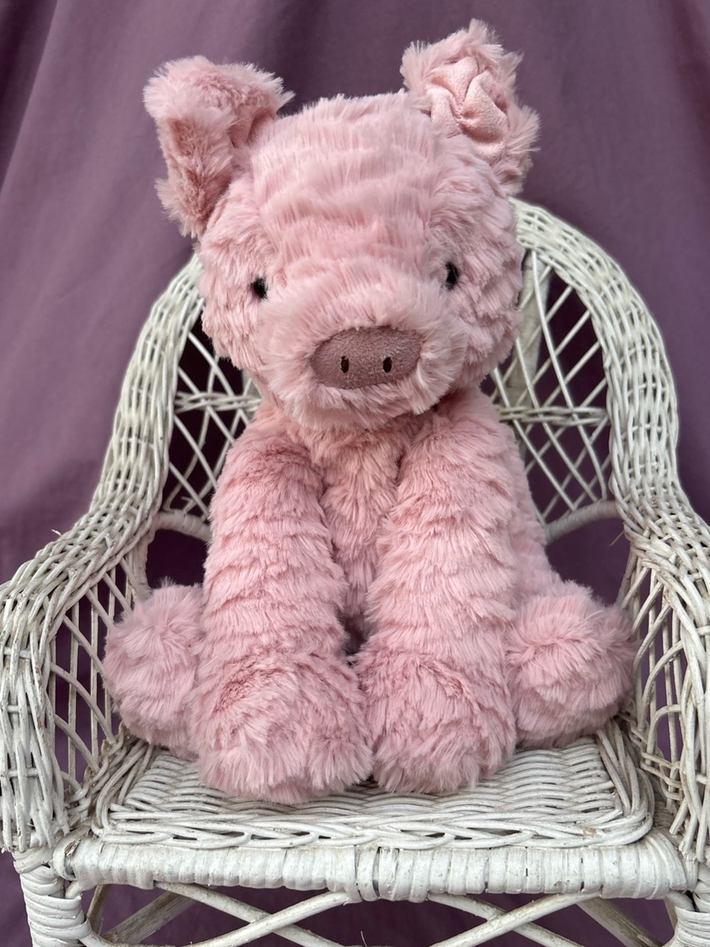 RETIRED Jellycat FUDDLEWUDDLE PIG soft pink medium NWT on ear HTF